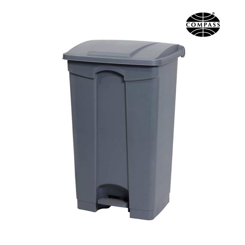 Grey Pedal Bin - 68L