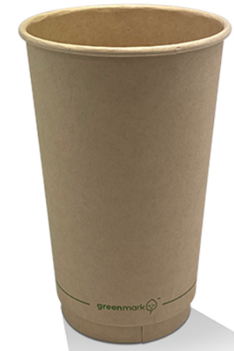 Aqueous Coated Bamboo Double Wall Cold Cup - 16oz