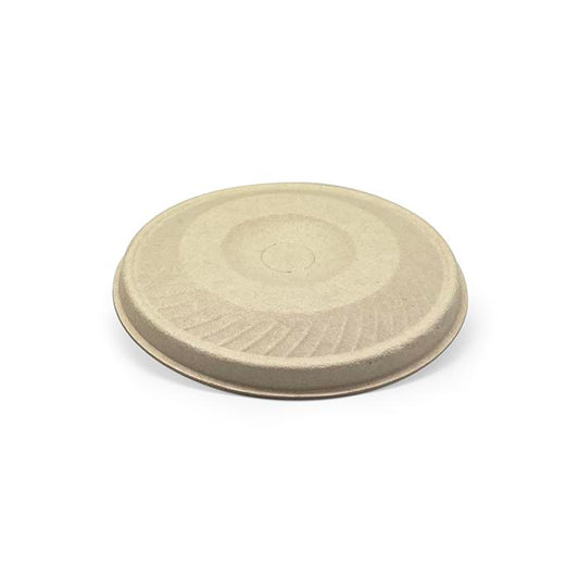 Bagasse Natural Flat Lid to suit (90mm) Cold Cups