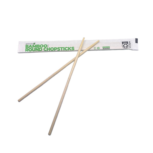 Bamboo Round Chopsticks - 5 x 220mm