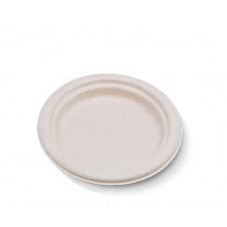 Round Plate Unbleached Sugarcane - 9" Dinner