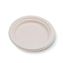 Round Plate Unbleached Sugarcane - 10"