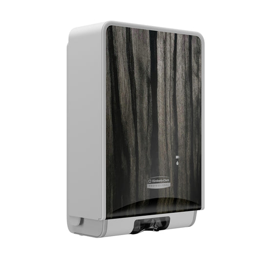 Kimberly-Clark Professional™ ICON™ Automatic Soap and Sanitizer Dispenser with Ebony Woodgrain Design Faceplate