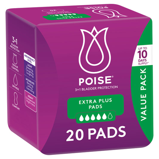 POISE® Extra Plus Pads  Bulk