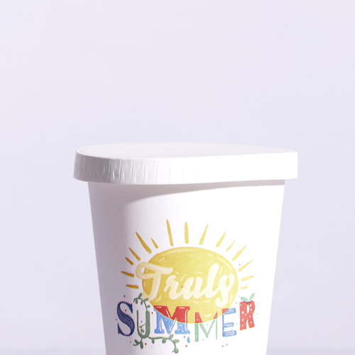 Truly Eco Paper Cold Cup Lid - White